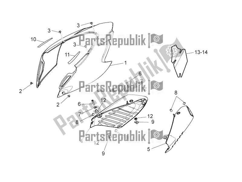 Toutes les pièces pour le Carrosserie Arrière Ii du Aprilia Dorsoduro 1200 2016