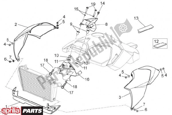 Todas as partes de Bekledingen Voor do Aprilia Dorsoduro 69 1200 2010