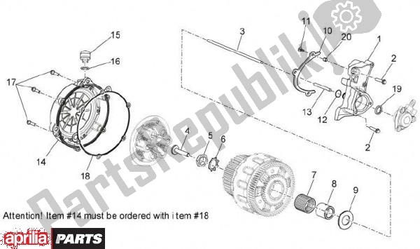 Todas as partes de Embreagem do Aprilia Dorsoduro 69 1200 2010