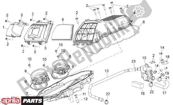 Todas as partes de Filtro De Ar do Aprilia Dorsoduro 69 1200 2010