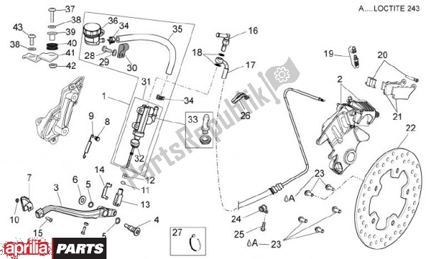 Todas las partes para Remsysteem Achteraan de Aprilia Dorsoduro 69 1200 2010