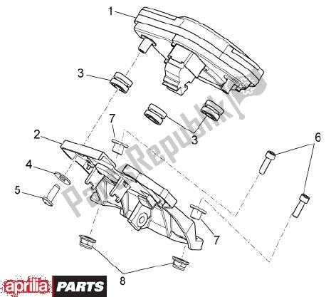 Alle Teile für das Tachometer des Aprilia Dorsoduro 69 1200 2010