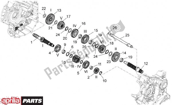 Todas as partes de Tambor De Mudança De Marchas do Aprilia Dorsoduro 69 1200 2010