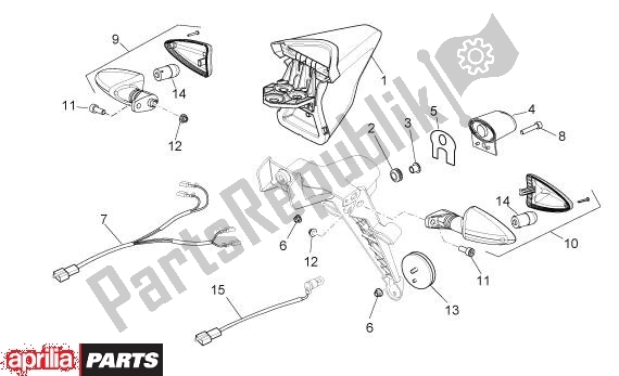 Alle Teile für das Rücklicht des Aprilia Dorsoduro 40 750 2008 - 2011