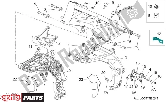 Todas las partes para Frame I de Aprilia Dorsoduro 40 750 2008 - 2011