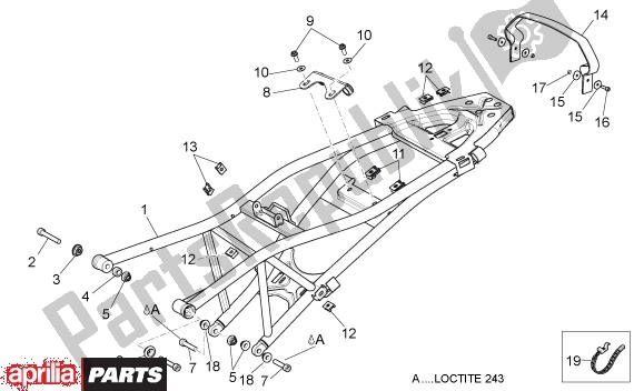 Alle Teile für das Frameanbouwdele des Aprilia Dorsoduro 40 750 2008 - 2011