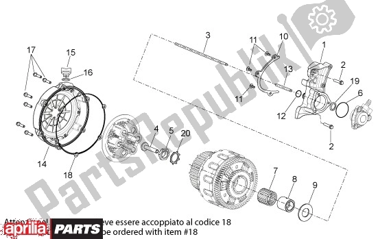 Tutte le parti per il Frizione I del Aprilia Dorsoduro 40 750 2008 - 2011