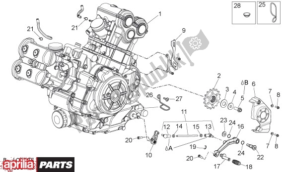 Alle Teile für das Motor des Aprilia Dorsoduro 40 750 2008 - 2011