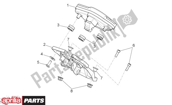 Alle Teile für das Geschwindigkeitsmesser des Aprilia Dorsoduro 40 750 2008 - 2011