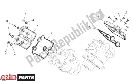 Todas as partes de Ventieldeksel do Aprilia Dorsoduro 40 750 2008 - 2011