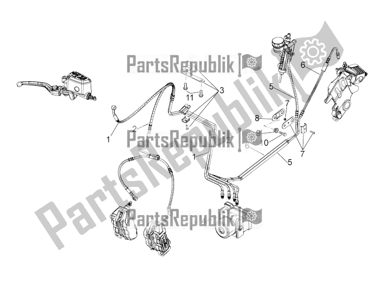 All parts for the Abs Brake System of the Aprilia Dorsoduro 750 2016