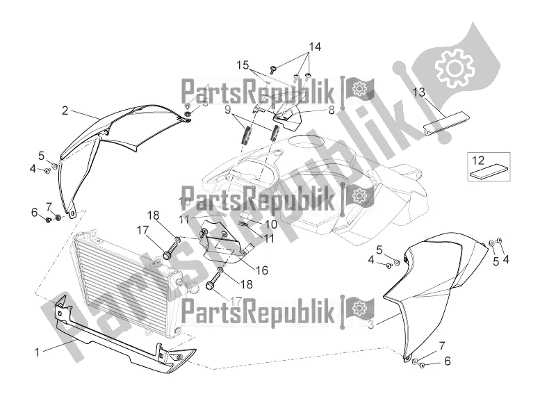 Toutes les pièces pour le Corps Central du Aprilia Dorsoduro 750 2016