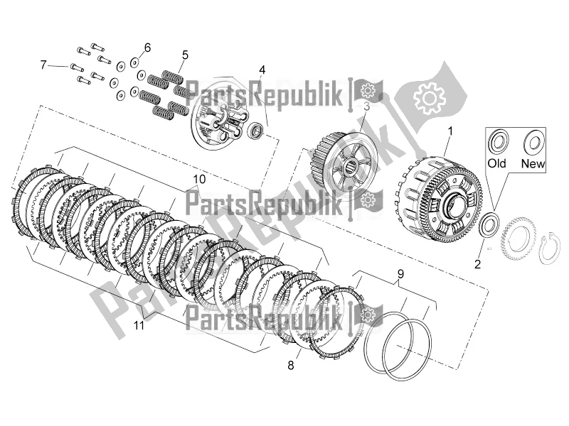 All parts for the Clutch Ii of the Aprilia Dorsoduro 750 2016