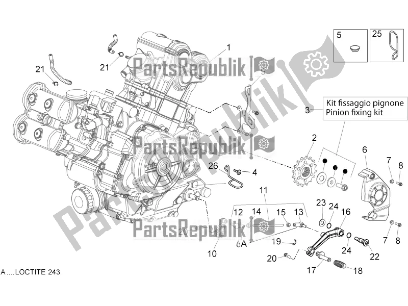 Alle onderdelen voor de Motor van de Aprilia Dorsoduro 750 2016