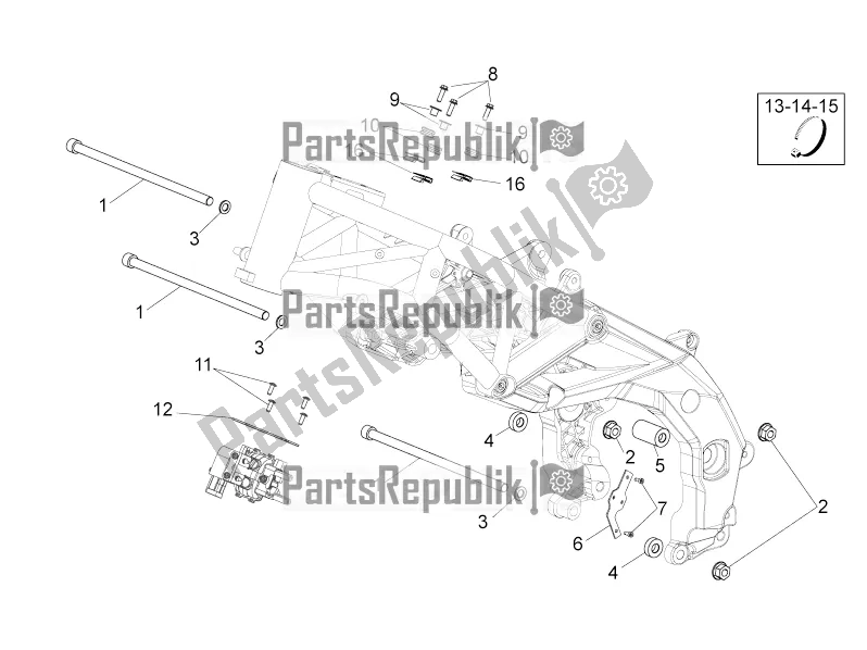 Tutte le parti per il Telaio Ii del Aprilia Dorsoduro 750 2016