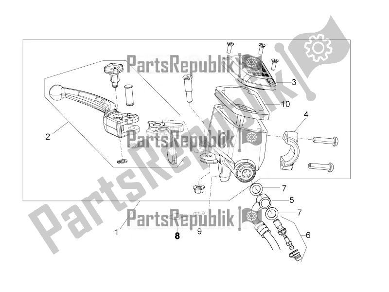 Todas as partes de Cilindro Mestre Dianteiro do Aprilia Dorsoduro 750 2016