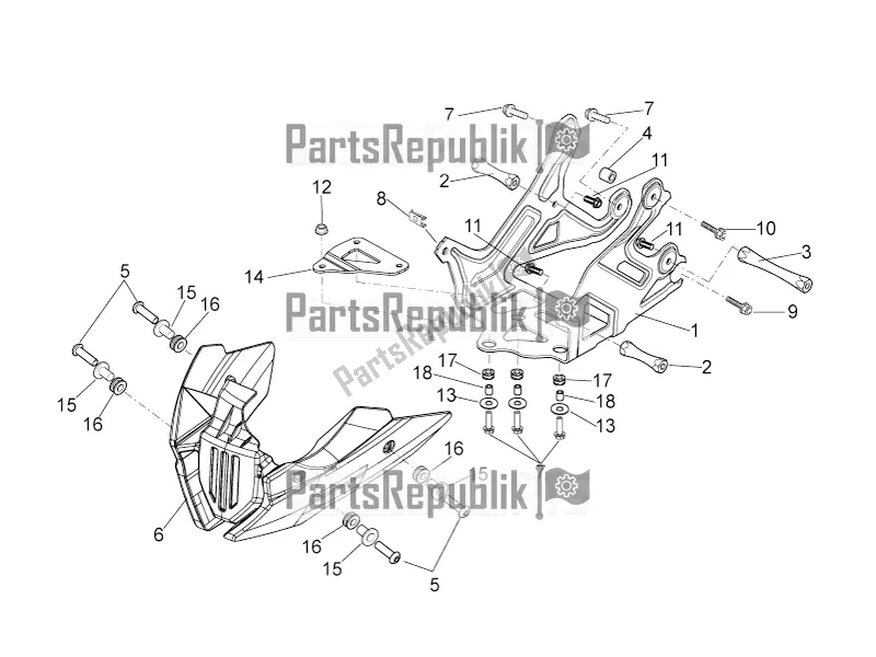 All parts for the Holder of the Aprilia Dorsoduro 750 2016