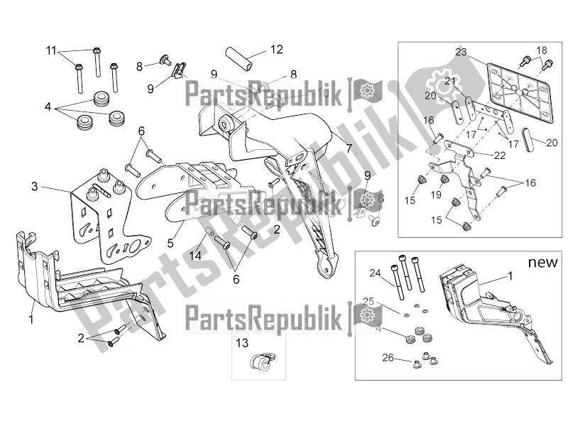 Toutes les pièces pour le Corps Arrière Iii du Aprilia Dorsoduro 750 2016