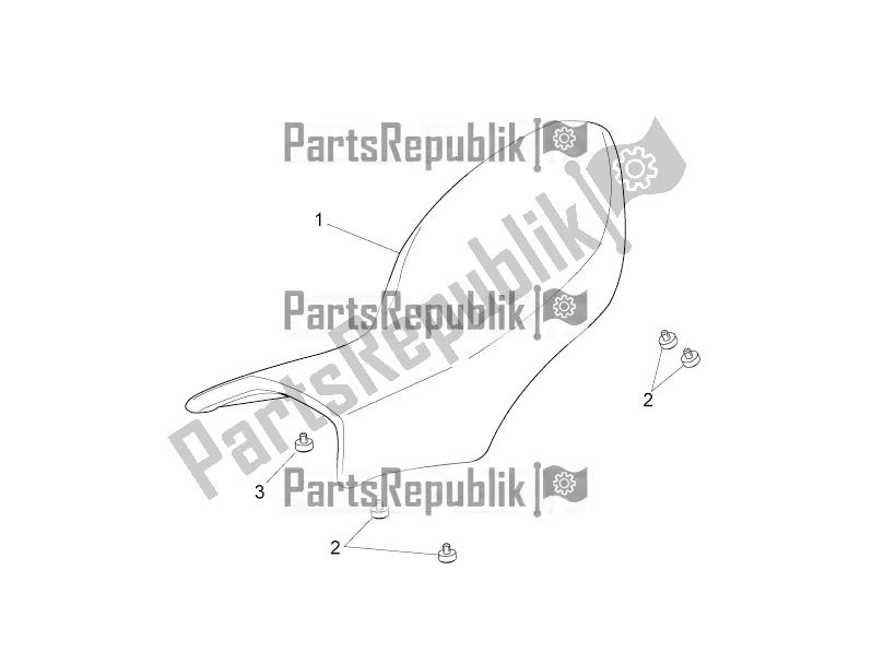 All parts for the Saddle of the Aprilia Dorsoduro 750 2016