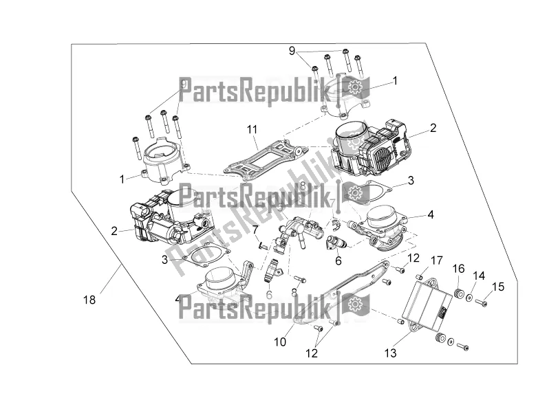 Toutes les pièces pour le Corps De Papillon du Aprilia Dorsoduro 750 2016