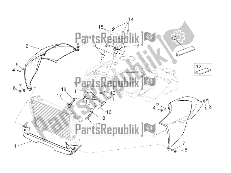 Toutes les pièces pour le Corps Central du Aprilia Dorsoduro 750 ABS 2016