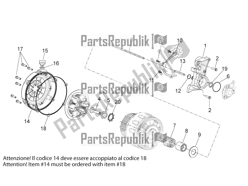 All parts for the Clutch I of the Aprilia Dorsoduro 750 ABS 2016