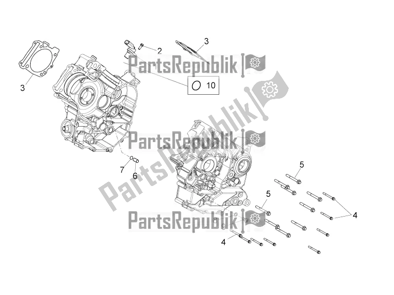 All parts for the Crankcases Ii of the Aprilia Dorsoduro 750 ABS 2016