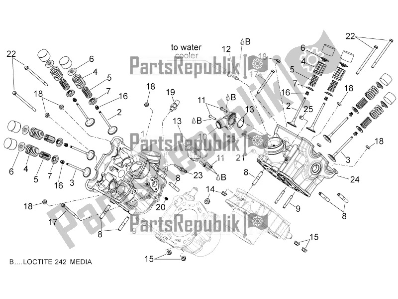 All parts for the Cylinder Head - Valves of the Aprilia Dorsoduro 750 ABS 2016