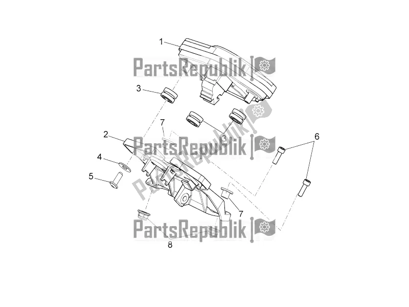 All parts for the Dashboard of the Aprilia Dorsoduro 750 ABS 2016