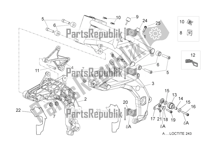 Tutte le parti per il Frame I del Aprilia Dorsoduro 750 ABS 2016