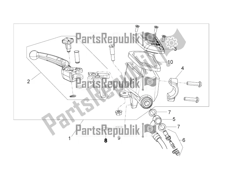 All parts for the Front Master Cilinder of the Aprilia Dorsoduro 750 ABS 2016