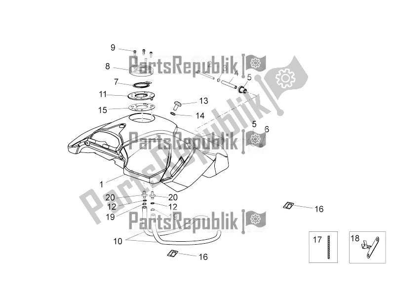 Toutes les pièces pour le Réservoir D'essence du Aprilia Dorsoduro 750 ABS 2016