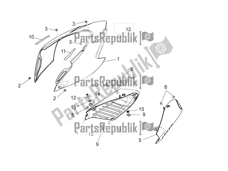 All parts for the Rear Body Ii of the Aprilia Dorsoduro 750 ABS 2016