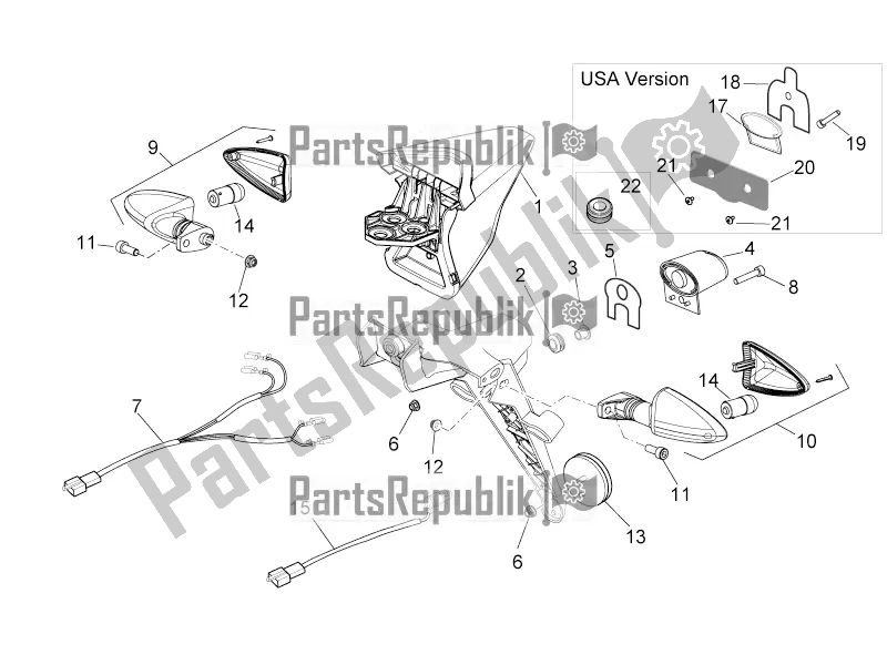 Toutes les pièces pour le Feux Arrière du Aprilia Dorsoduro 750 ABS 2016