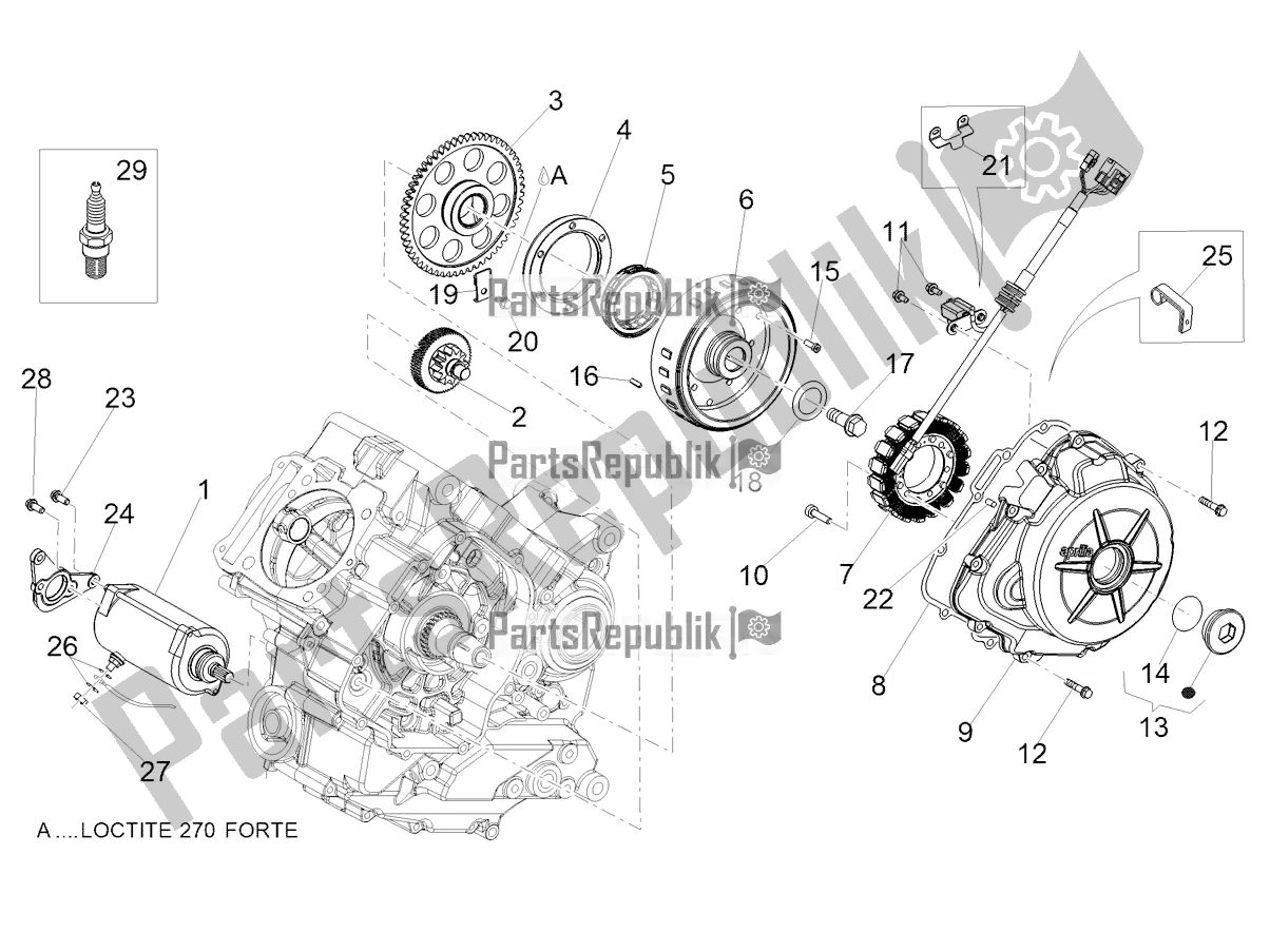 All parts for the Cdi Magneto Assy / Ignition Unit of the Aprilia Dorsoduro 900 ABS 2017