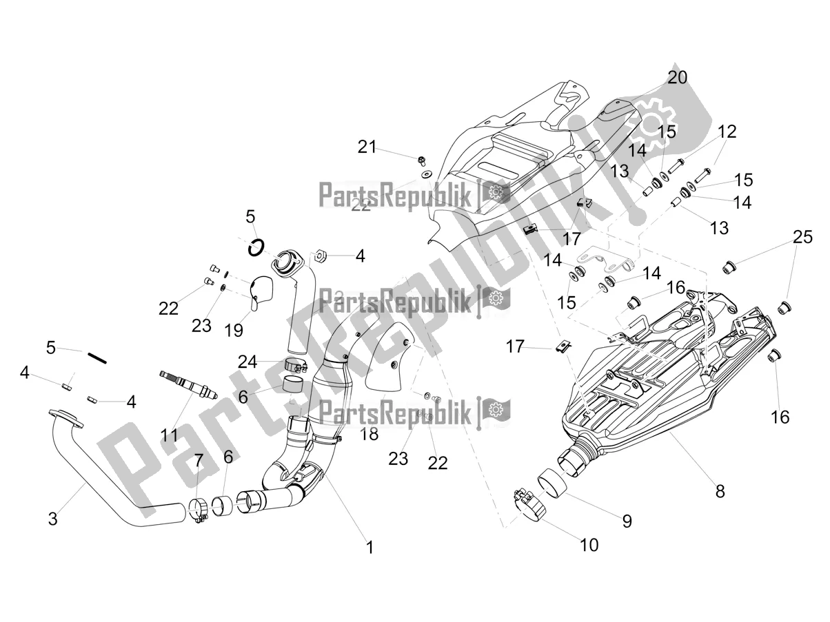 Toutes les pièces pour le Tuyau D'échappement du Aprilia Dorsoduro 900 ABS 2017