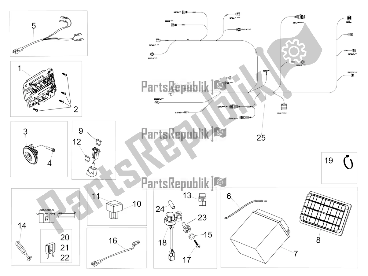 All parts for the Rear Electrical System of the Aprilia Dorsoduro 900 ABS 2017