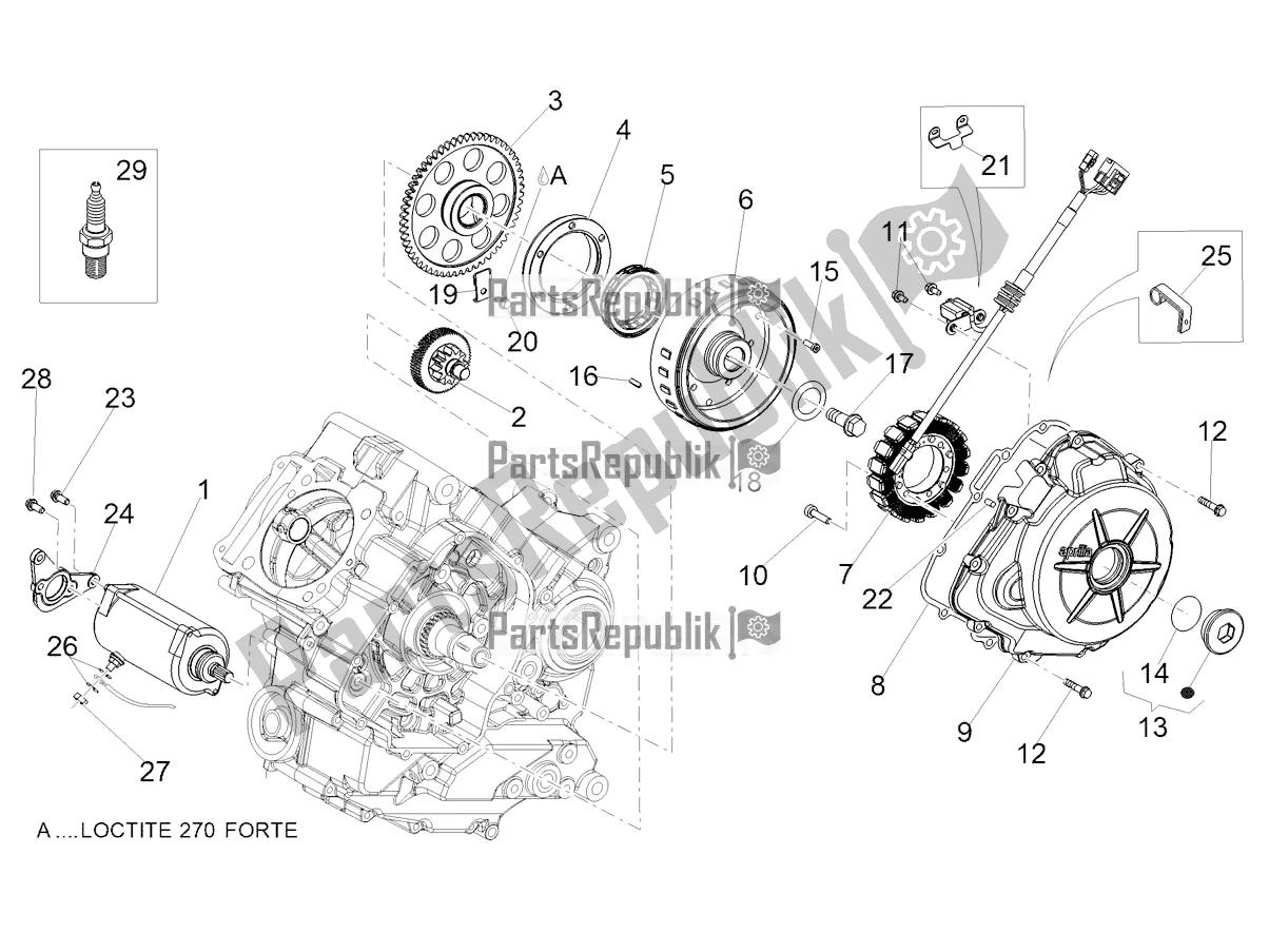 Toutes les pièces pour le Unité Magnéto Assy / Allumage Cdi du Aprilia Dorsoduro 900 ABS 2018