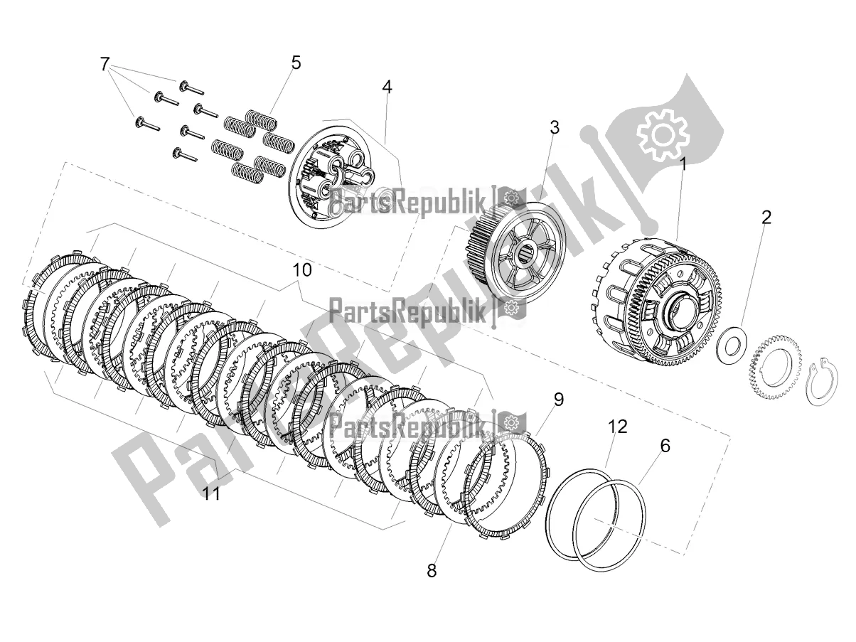 Toutes les pièces pour le Embrayage du Aprilia Dorsoduro 900 ABS 2018