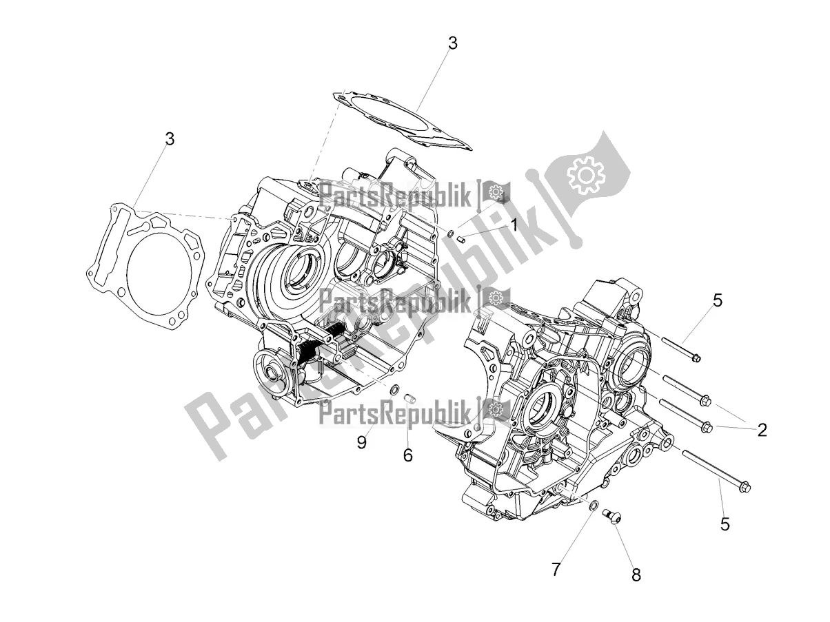 Tutte le parti per il Carter I del Aprilia Dorsoduro 900 ABS 2018