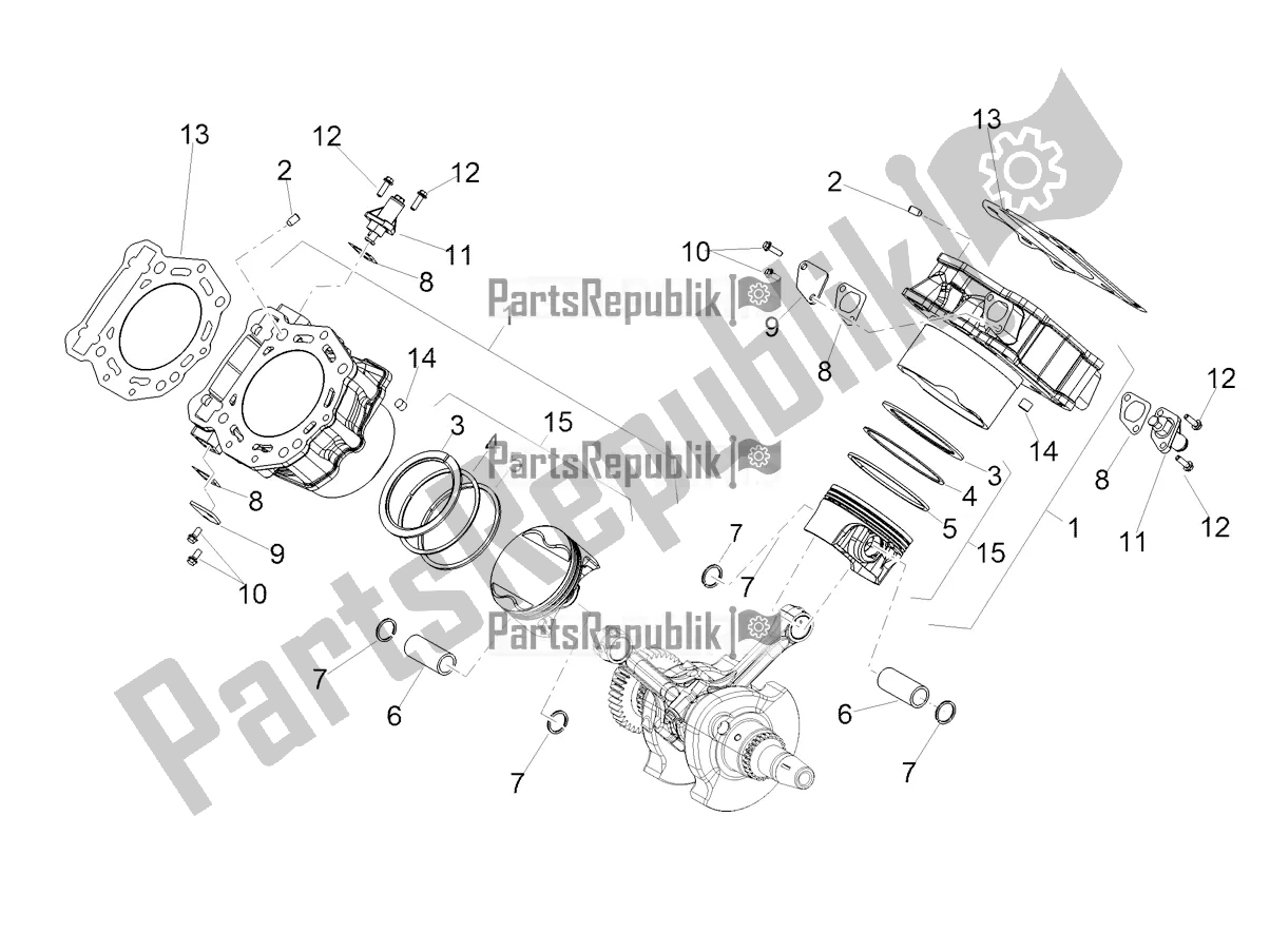 Tutte le parti per il Cilindro - Pistone del Aprilia Dorsoduro 900 ABS 2018