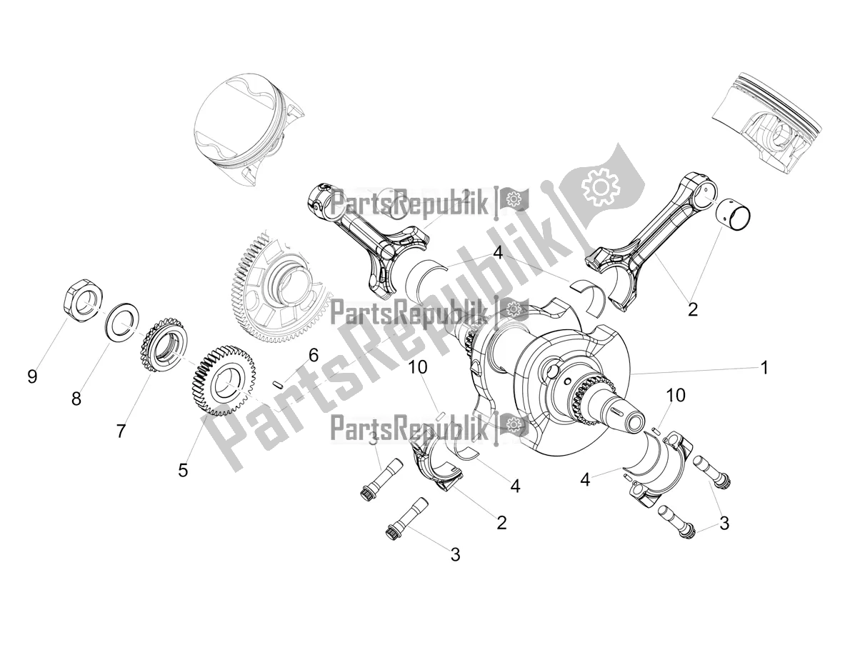 All parts for the Drive Shaft of the Aprilia Dorsoduro 900 ABS 2018