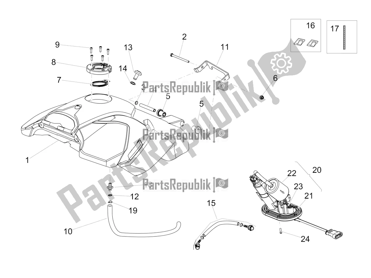 Toutes les pièces pour le Réservoir D'essence du Aprilia Dorsoduro 900 ABS 2018