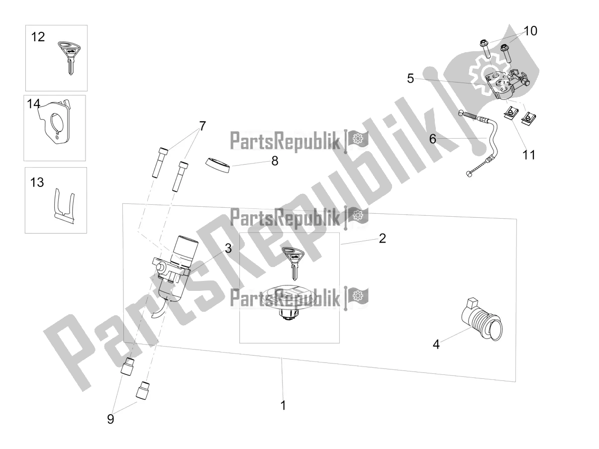 All parts for the Locks of the Aprilia Dorsoduro 900 ABS 2018