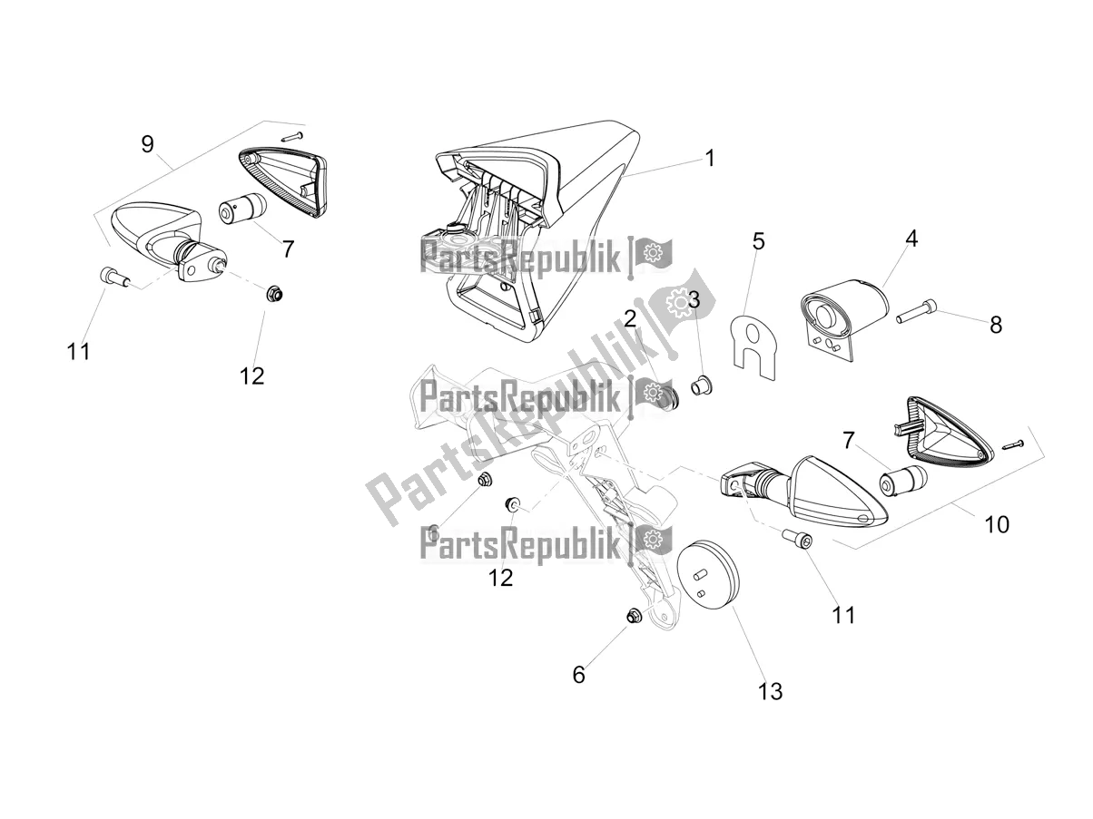 Tutte le parti per il Luci Posteriori del Aprilia Dorsoduro 900 ABS 2018