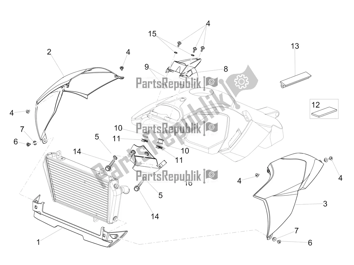 Toutes les pièces pour le Carénage Latéral du Aprilia Dorsoduro 900 ABS 2018