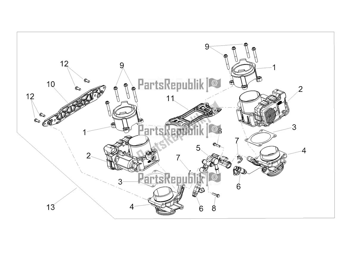 Tutte le parti per il Corpo Farfallato del Aprilia Dorsoduro 900 ABS 2018