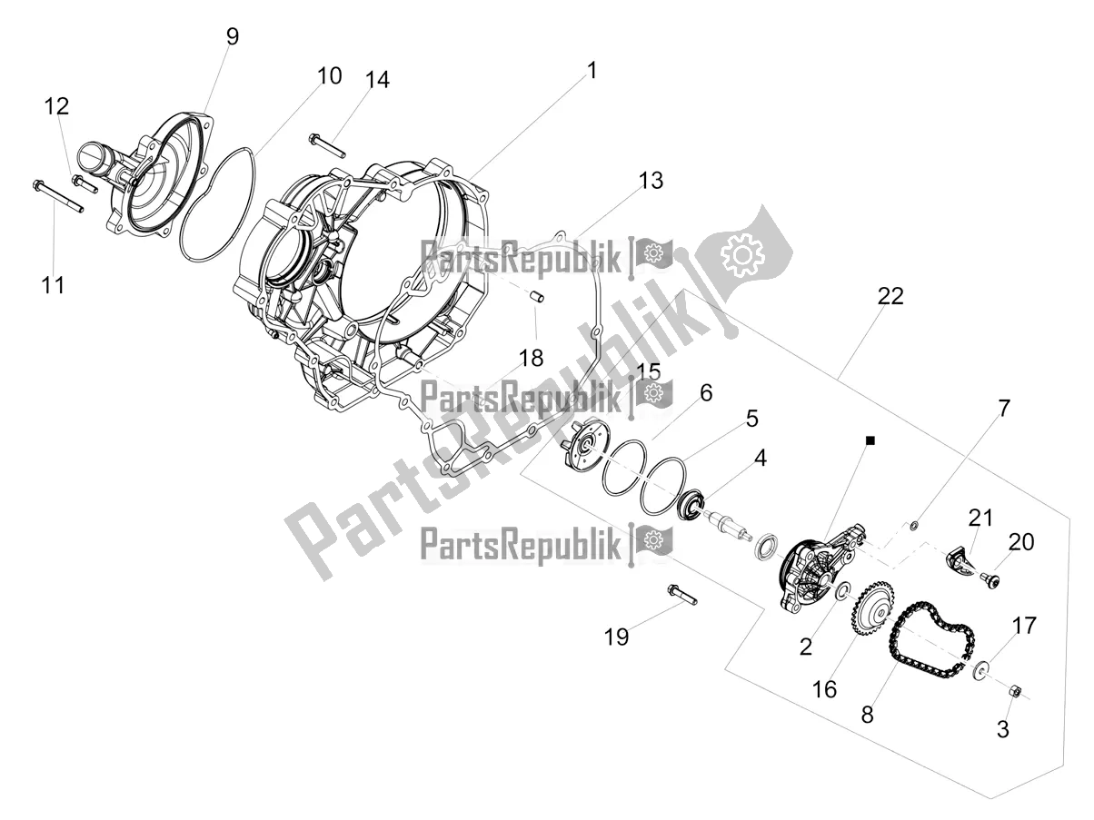 Toutes les pièces pour le Pompe à Eau du Aprilia Dorsoduro 900 ABS 2018