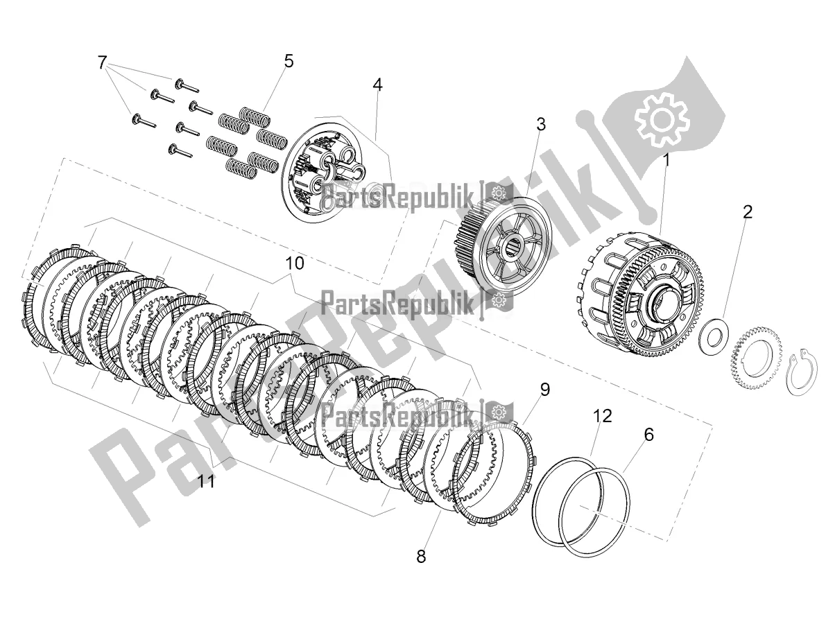 Toutes les pièces pour le Embrayage du Aprilia Dorsoduro 900 ABS 2019