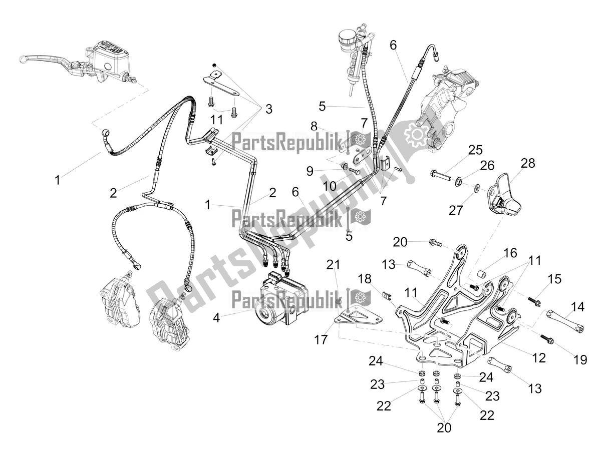 Toutes les pièces pour le Système De Freinage Abs du Aprilia Dorsoduro 900 ABS 2020